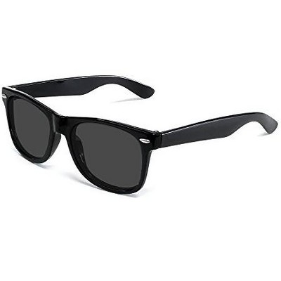 Calabria Economy Polarized Floating Classic Vintage Sunglasses (Black)