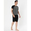 Lars Amadeus Men's Summer Solid Raglan Short Sleeve Shirt and Shorts Lounge Pajama Set 2 Pack - 4 of 4