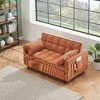 CAVINAS Futon Sofa Couch Pullout Bed, 3 in 1 Convertible Sleeper Sofa Bed, Loveseat Sofa,  Couches for Living Room with Backrest, Toss Pillow, Pocket - 2 of 4