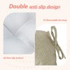 ChicFurnit 2PCS Seat Cushion Square Size Premium Soft Cotton Filling Non Slip Design Comfortable Durable for Living Room, Brown, 17.8"*17.8"*4.4" - 4 of 4