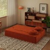 Racxily Modern Floor Sofa with 2 Pillows, Convertible Sleeper Sofa Bed,14.2" Full Size Folding Mattress for Living Room, Guest Bed - 3 of 4