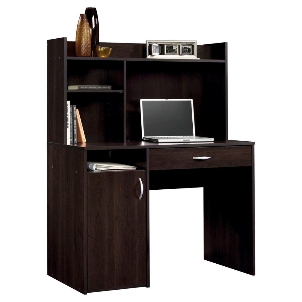 Sauder Beginnings Desk With Hutch, Cinnamon Cherry