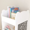 Kids Bookshelf with Chalkboard Side – Bear-Shaped Wooden Bookcase with 3-Tier Storage - 4 of 4