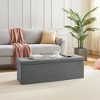 VECELO 46"/30"/15"/11.8" Folding Storage Ottoman Bench, Storage Chest, Linen Fabric Foot Rest Stool, Storage Footstools, Folding Storage Ottoman - 4 of 4