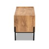 Tasman Wood and Metal 2 Door TV Stand for TVs up to 45" Natural Brown/Black - Baxton Studio - 4 of 4