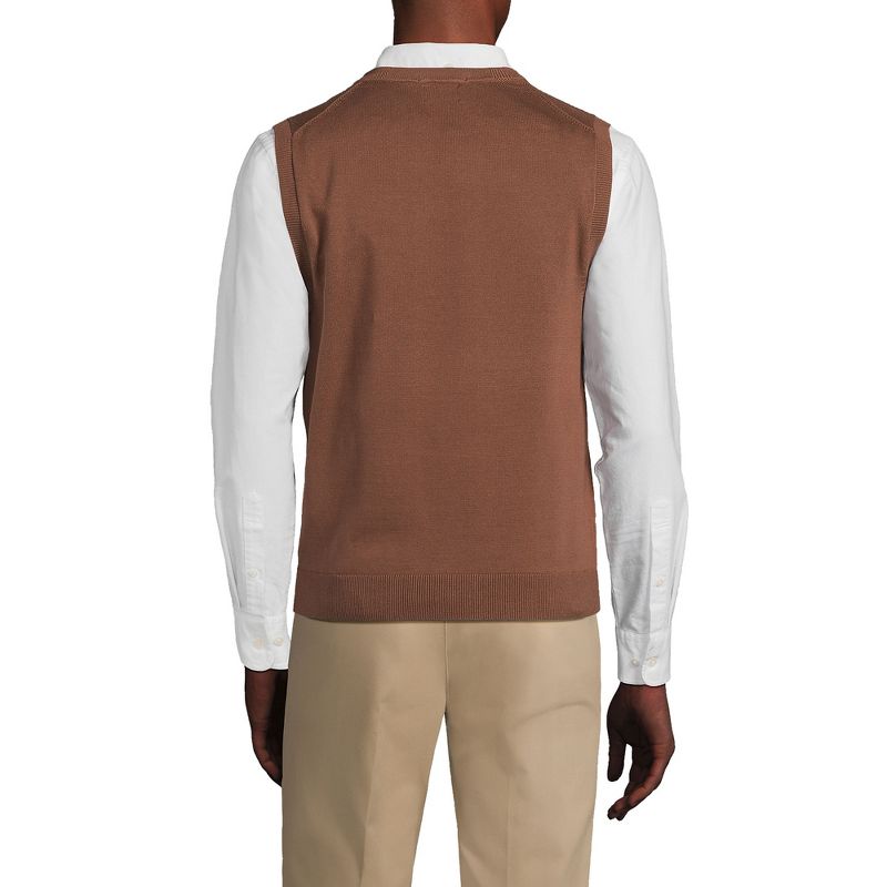 Lands' End Men's Fine Gauge Supima Cotton Sweater Vest, 2 of 5