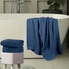 Basketweave Luxury Cotton Jacquard and Solid Bath Towels, Set of 4 by Blue Nile Mills - 2 of 4