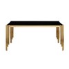 CENGHU 65" Rectangle Glass Dining Table, Tempered Glass Tabletop and Polished Gold Legs, Modern Style Kitchen Table for Home, Kitchen, Dining Room - 3 of 4