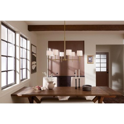 Ali Brushed Natural Brass 8-Light Steel Chandelier