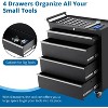 4-Drawer Tool Chest, Rolling Tool Box with Wheels and Lock System, Portable Storage Rolling Tool Chest for Warehouse, Workshop & Repair Shop - 4 of 4