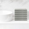 Unique Bargains Bathroom Hotel Spa Lightweight Highly Absorbent Striped Cotton Washcloths 13" x 13" - 2 of 4