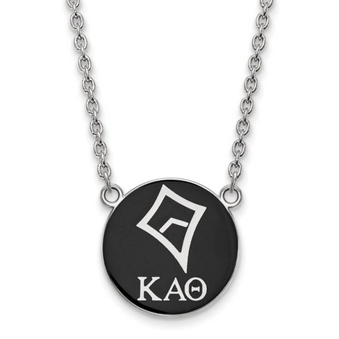 Black Bow Jewelry Sterling Silver Kappa Alpha Theta Greek Life Necklace 18 Inch - image 1 of 4