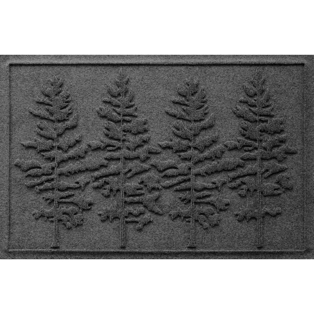 Photos - Doormat Bungalow Flooring 2'x3' WaterHog Fir Tree Indoor/Outdoor  Charcoal 