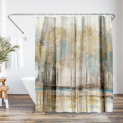 Americanflat 71x74 Woodlot Shower Curtain - 100% Polyester Shower Curtain