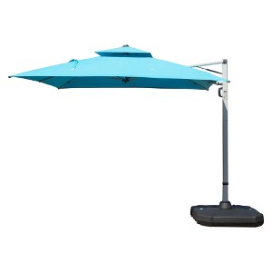 TiramisuBest 9ft Aluminum Cantilever Tilt Patio Umbrella with Center Pole - Lake Blue (Not Base) - 1 of 4
