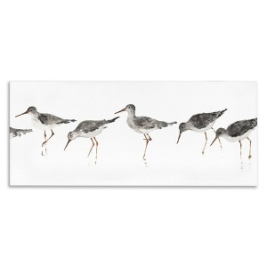 Stupell Industries Beach Bird Sandpipers Minimal Grey White Painting - 1 of 4