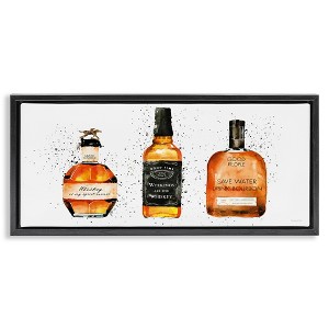 Stupell Industries Funny Phrases Whiskey Bottles, 31" x 14" - 1 of 4
