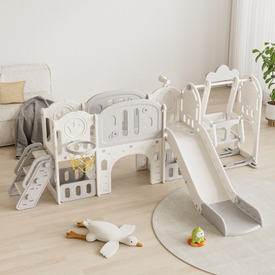 Kids Slide for Toddlers Age 1-4, Baby Slide Playground, Sturdy and Easy Assembly, Multiple Color Schemes
