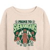 Women's - Marvel - St. Patrick's Day Prone To Shenanigans Lightweight French Terry Wide Neck Long Sleeve Shirt - 2 of 4