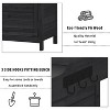 Whisen Rustic Outdoor Potting Bench Table, Garden Workstation with 2-Tier Shelves and Side Hook - 4 of 4