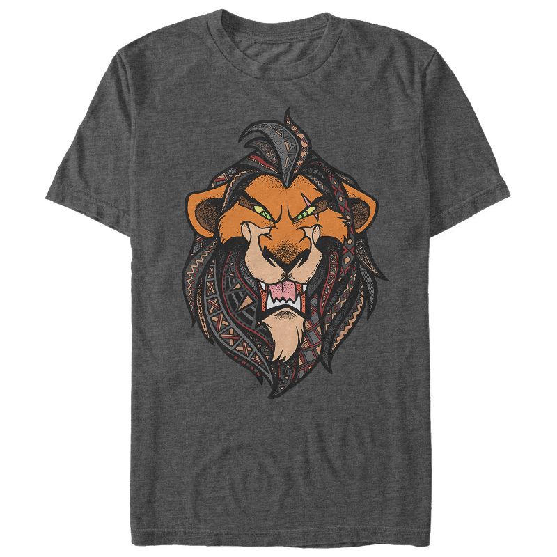 Men's Lion King Scar Decorative Mane T-Shirt, 1 of 5