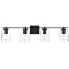 Elegant Lighting Kacey 4 light Black and Clear Bath Sconce - 2 of 3