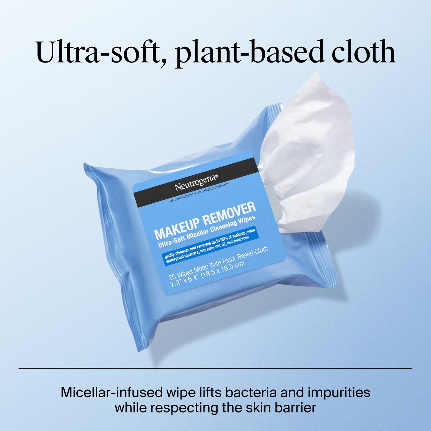 Мицеллярные салфетки для снятия макияжа Neutrogena Ultra Soft, 50 шт. — фото 5