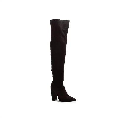 Women's Wo's Over the Knee Stretch Faux Suede Boots - Qupid
