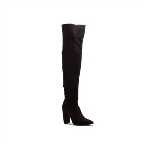 Women's Wo's Over the Knee Stretch Faux Suede Boots - Qupid - 1 of 4