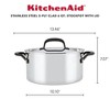 KitchenAid 6qt 5-Ply Clad Stainless Steel Induction Stockpot with Lid Silver: Dishwasher-Safe Pasta Pot, Gas Compatible - 3 of 4