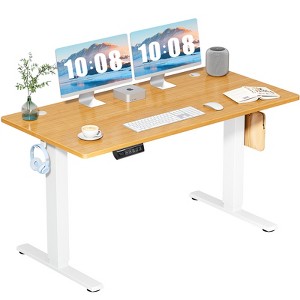 DOMETOUR Height Adjustable Electric Standing Desk, Sit Stand Up Down Computer Table, Ergonomic Memory Desktop Workstation - 1 of 4