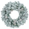 CIPACHO 6FT Snow Flocked Pre - lit Christmas Tree Set - Tree, Garland, Wreath, Colorful LED Lights, 8 Modes & Pine Cones for Home Decor - 3 of 4