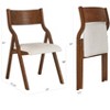 PAGED  Set of 2  Space-Saving Upholstered Folding Dining Chairs with Padded Seat,Armless Chairs for Kitchen,Living Room - 3 of 4