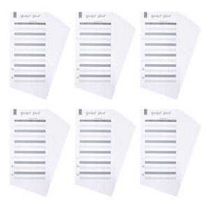 Unique Bargains 6-Holes A6 Expense Budget Binder Tracker Sheets 60 Pcs - 1 of 4
