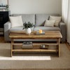 Hommoo Vintage Coffee Table with Storage Shelf Brown - 2 of 4