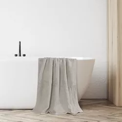 PiccoCasa Luxury Bath Towels Soft Absorbent 100% Cotton Cream Towel Set 4 Pcs Gray 27"x54"