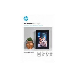 HP Inc. Advanced Photo Paper, Glossy, 65 lb, 4 x 6 in. (101 x 152 mm), 50 sheets F4T22A - 1 of 4