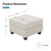 Belffin Velvet Storage Ottoman – Modular Square Footrest & Sectional Add-On - 2 of 4