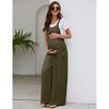 Clearlove Maternity Jumpsuit Women's Casual Sleeveless Tie Loose Jumpsuit With Pockets - 3 of 4