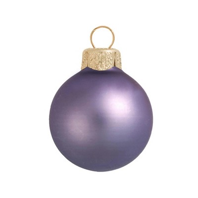 Northlight 12ct Matte Glass Ball Christmas Ornament Set 2.75" - Lilac Purple