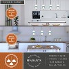 VAXCEL Somerset LED Bronze Mini Pendant Ceiling Light Blue and White Glass - 2 of 4