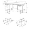NicBex 60" Modern Computer Desk with Reversible Left/Right Setup 2 Storage Drawers & File Drawer Metal for Home Office, Laptop/Work - 3 of 4