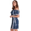 Riviera Sun Womens Tie Dye Off-Shoulder Rayon Crepe Printed Sundress for Women - 2 of 3