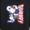 Women's - Peanuts - Graffiti Snoopy Lightweight French Terry Wide Neck Long Sleeve Shirt - 2 of 4