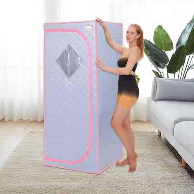 Portable Steam Sauna, Personal Sauna Box, Full Size Home Sauna Tent, Remote Control, Folding Chair