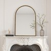 TUYOHW Arched Retro Bathroom Mirror,Antique Silver Vanity Mirror,Wall Mirror with Iron Frame for Bathroom,Living Room,Gold - 2 of 4