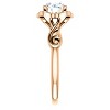 Pompeii3 1ct Solitaire Diamond Round Antique Engagement Ring Lab Created Rose Gold - 4 of 4