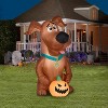 Gemmy Airblown Inflatable SCOOB with Pumpkin, 5 ft Tall, Brown - 2 of 4