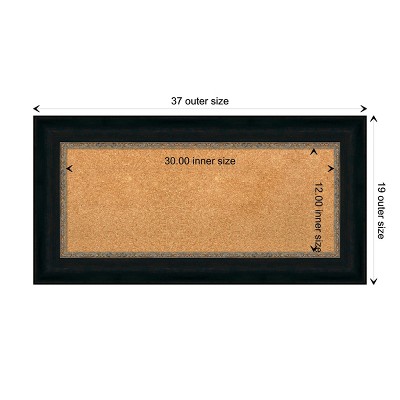 Paragon Bronze Framed Natural Cork Bulletin Board 37" x 19"