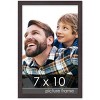 PosterPalooza | Photo Size Textured Brown Picture Frame - UV Acrylic, Foam Board Backing, Hanging Hardware - 2 of 4